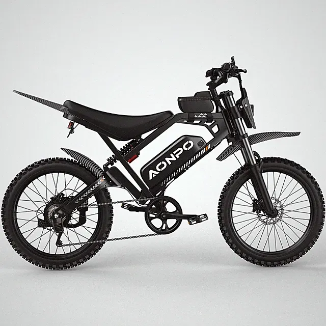 17"x 3.0" Electric Dirt Bike for Adults Peak 1500W 30MPH 48V All Terrian 7-Speed