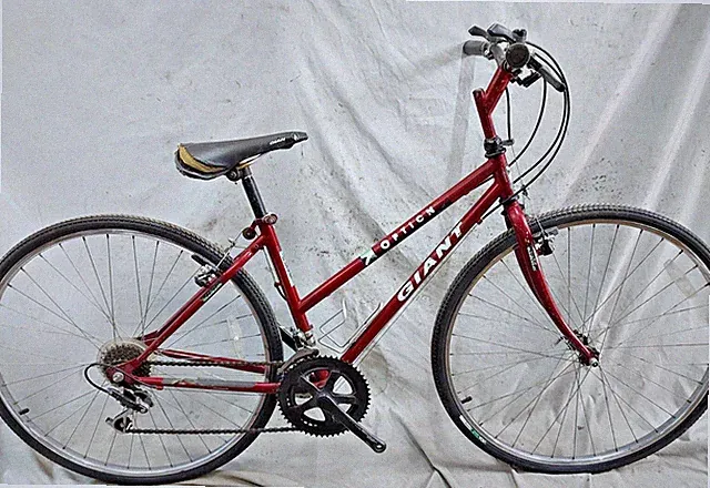1984 Giant Option City Hybrid Bike 17.5" Medium Step-Thru Steel Shimano Ships US