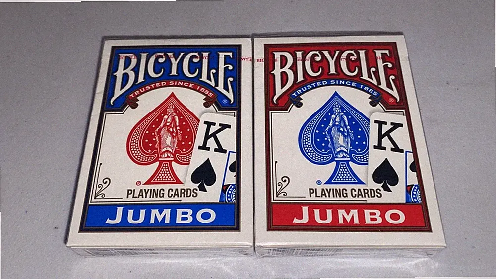 2 Packs Red & Blue Bicycle Jumbo Face Playing Cards New Sealed