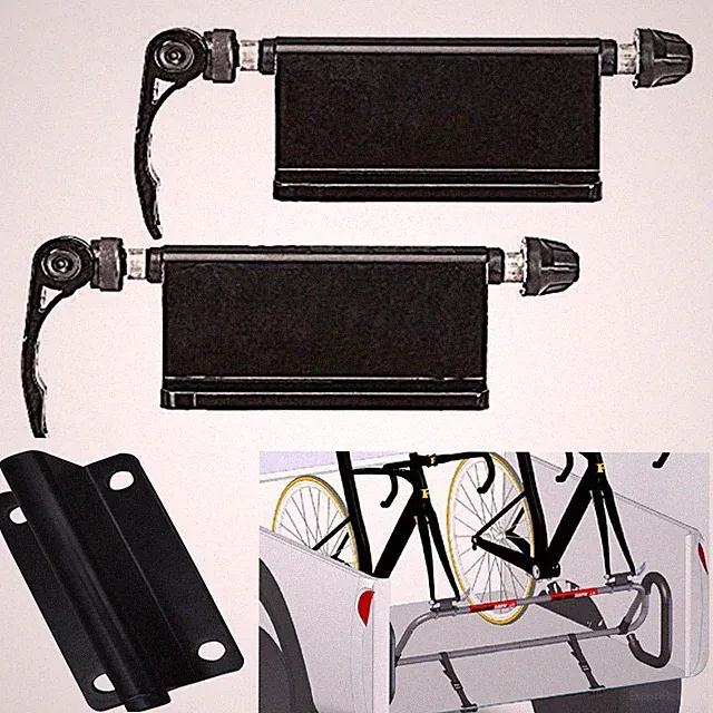 2 Pcs Alloy Car Pickup Bed Rack Bicycle Quick Release Fork Mount Carrier Holder