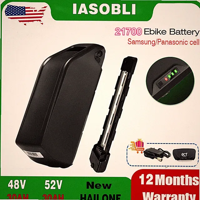 52V 48V 30Ah Jumbo/New Hailong EBike Batterys Lithium for 0-1500W Electric Motor