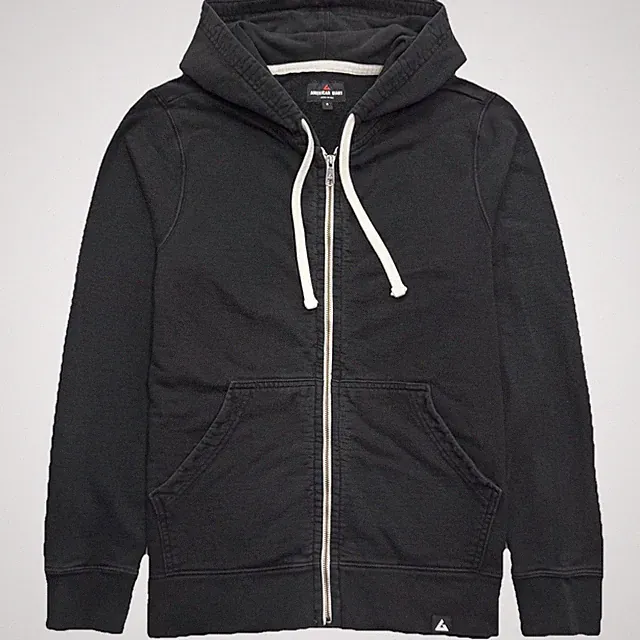 American Giant Midweight Full Zip Hoodie Men's Small Black Outdoor Huckberry