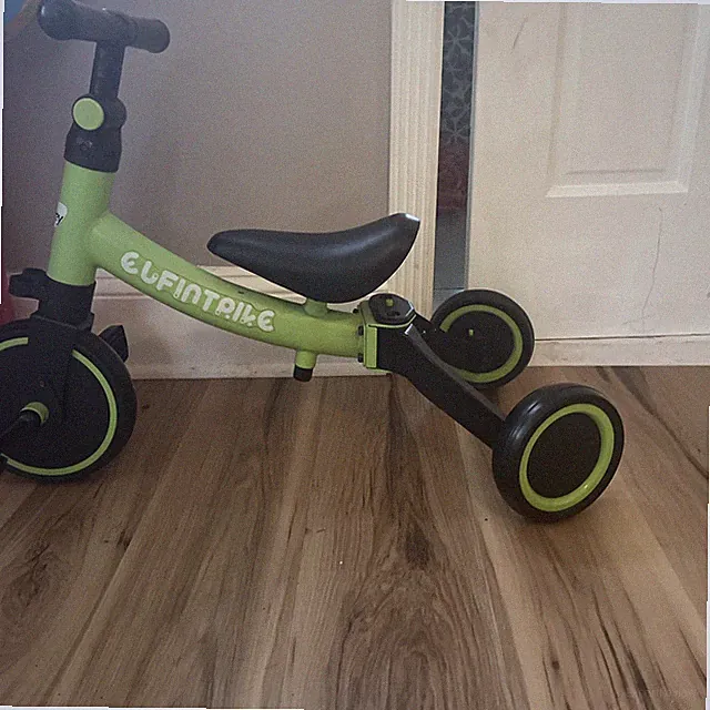 “Besrey” Elfintrike Green And Black Kids Balance Bike