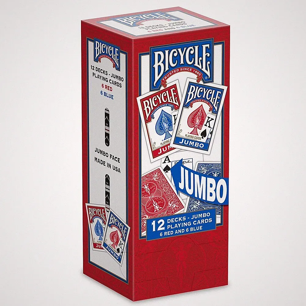 Bicycle Jumbo Faces Playing Cards - 12 pks.