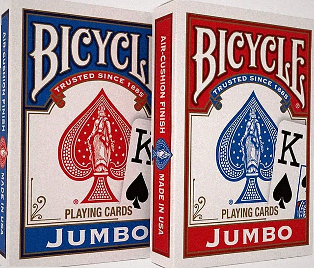 Bicycle Jumbo Index Playing Cards , 2 Pack Large Print Poker Deck of Cards