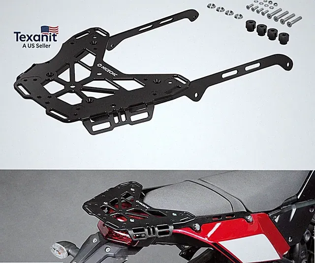 Black Motorcycle Rear Luggage Rack Luggage Cargo Rack Compatible with Yamaha Ten