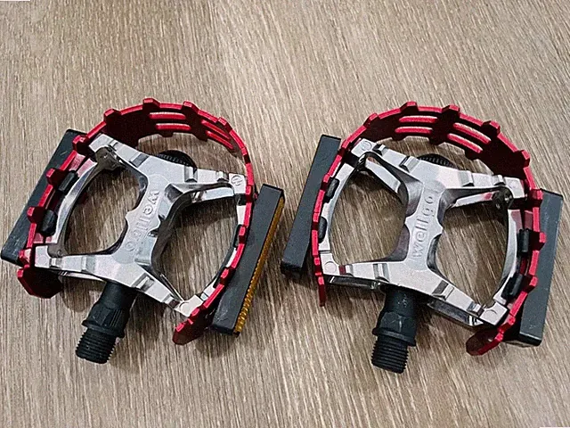 BMX BEAR CAGE TRAP Pedals 1/2" *for 1-piece Cranks GT Old School Style *RED