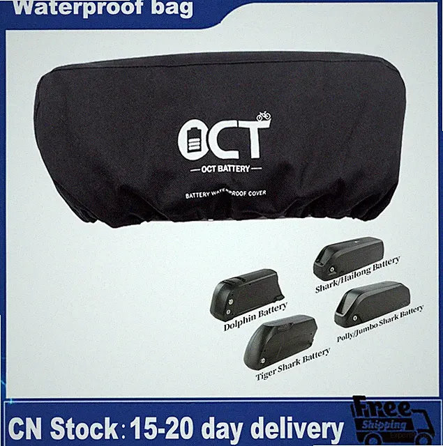 Ebike Battery Bag Waterproof Dustproof Wear Resistant for Hailong /Dolphin eBike