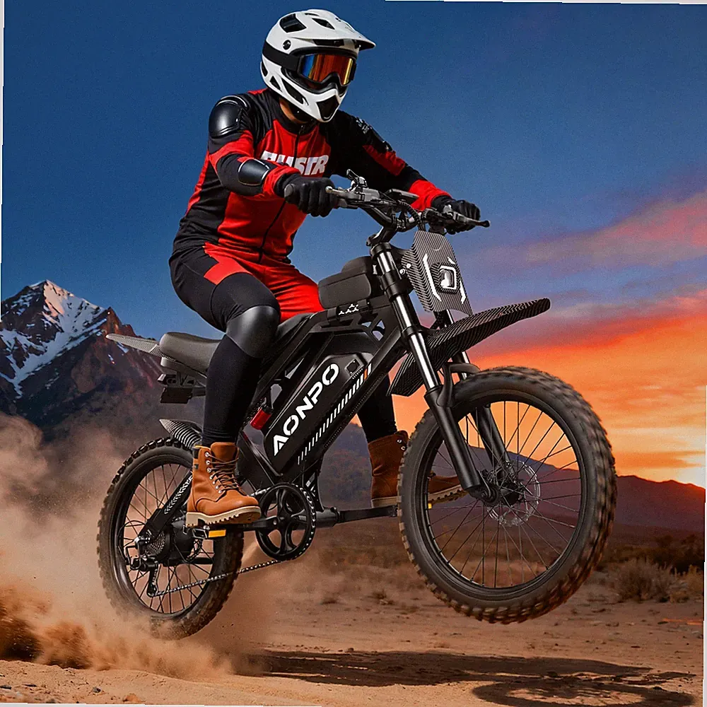 Electric Dirt Bike for Adults 30MPH with 48V 18.2AH, 20x4 Fat Tire All Terrain