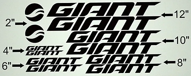 Giant Bike Frame Decals. Reign Trance Glory Anthem. Custom Colors. USA Seller!