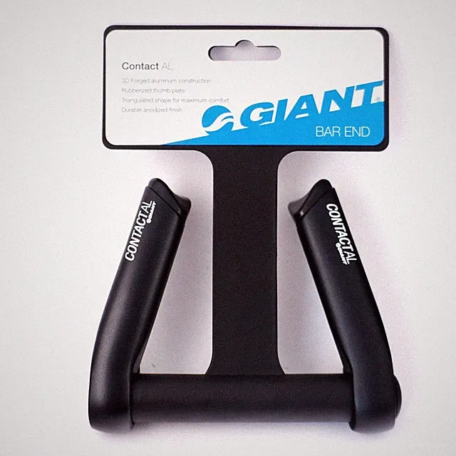 Giant Contact Bicycle Aluminum Handlebar bar Ends Black Silver City Road Bike