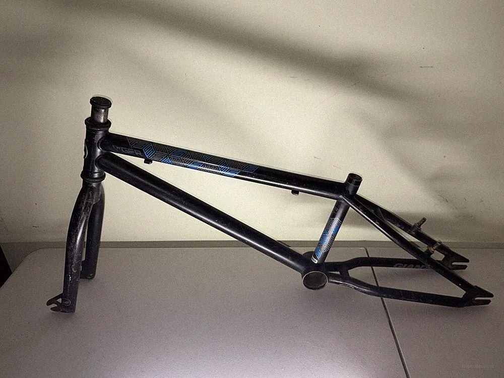 Giant GFR FW BMX Bike 20” Black Used Frame Forks Set Rare With Headset Hardware