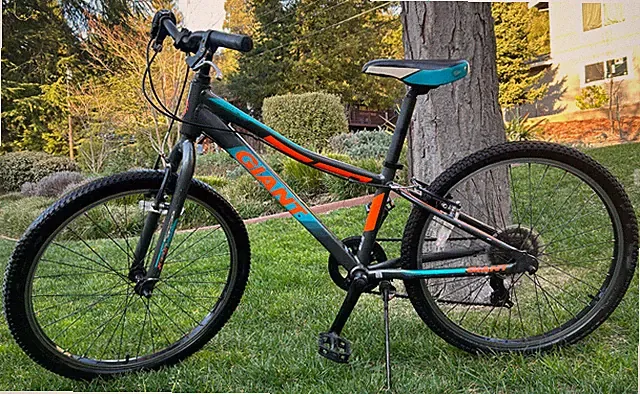Giant kids mountain bike, good condition, ages 7-10, 7 speed