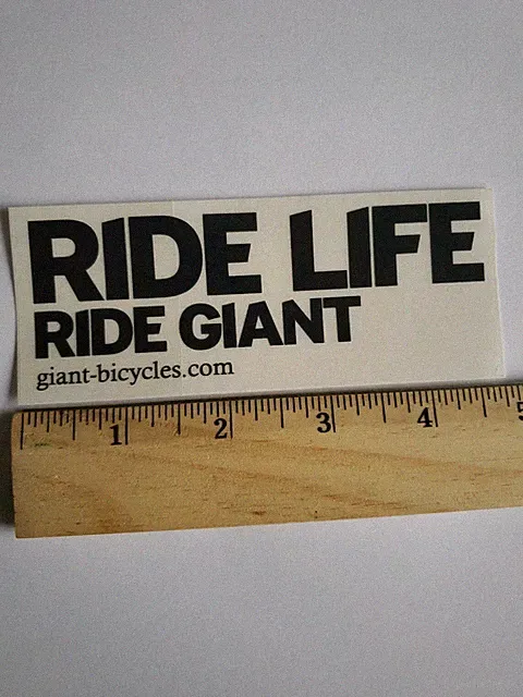 GIANT life Ride BIKE STICKER BMX Ride Race MTB decal bicycle Authentic Sticker