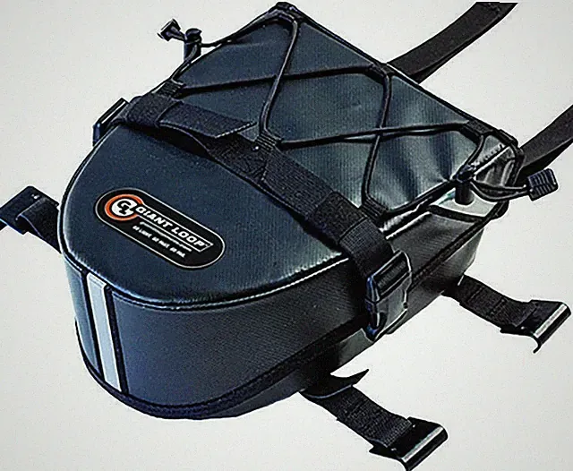 Giant Loop Klamath Tail Rack Pack, Dirt Bike Tailbag, Black, Orange, Gray, KRP20