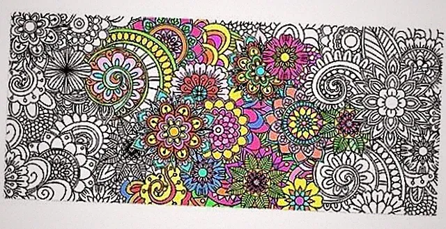 Mandala Coloring Poster - Large Wall 55.1x23.6 Inches - Mandala Print