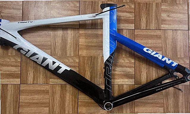 Medium 2009 Medium Giant Trinity 2 TT Triathlon Alloy Frame Blue White