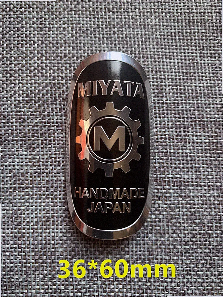 Metal Bike Head Badge BMX Decals Bicycle Fixed Gear Tube Frame Stickers Miyata