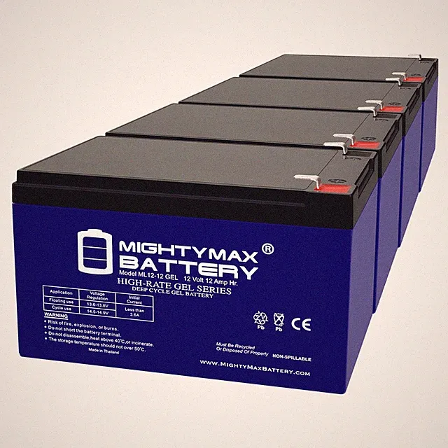 Mighty Max 12V 12AH GEL F2 Replaces Giant LaFree Sport Electric Bicycle - 4 Pack
