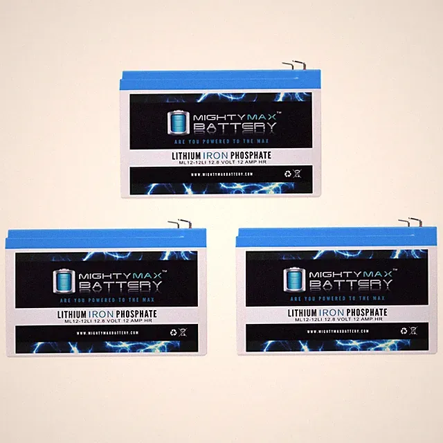 Mighty Max 12V 12Ah Lithium Replaces Giant LaFree Sport Electric Bicycle - 3Pack