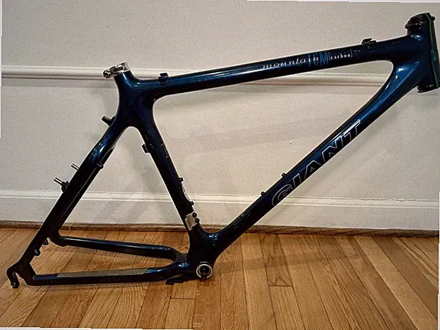RARE GIANT MOUNTAIN TCM TOTAL CARBON FRAME 18" VINTAGE BIKE MTB GRAVEL RETRO!