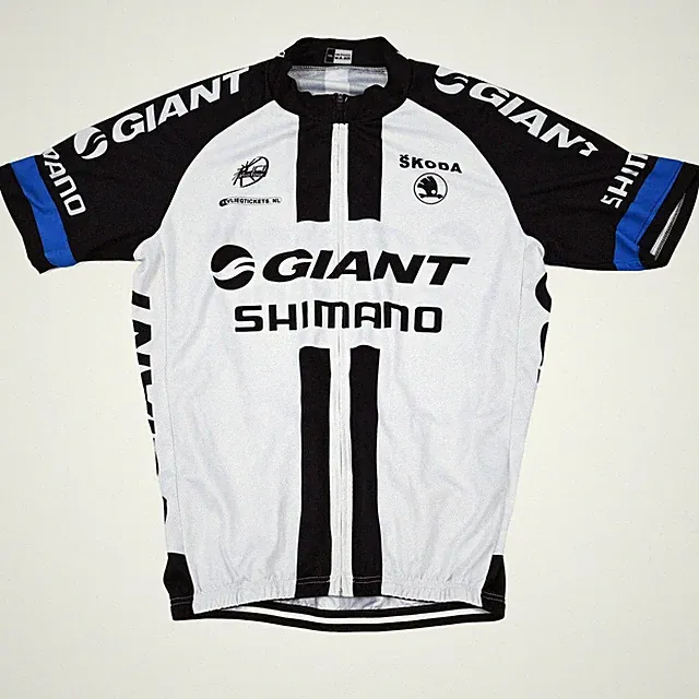 Shimano Giant Skoda Full Zip Cycling Jersey Short Sleeve UCI PRO TOUR Men's 2XL