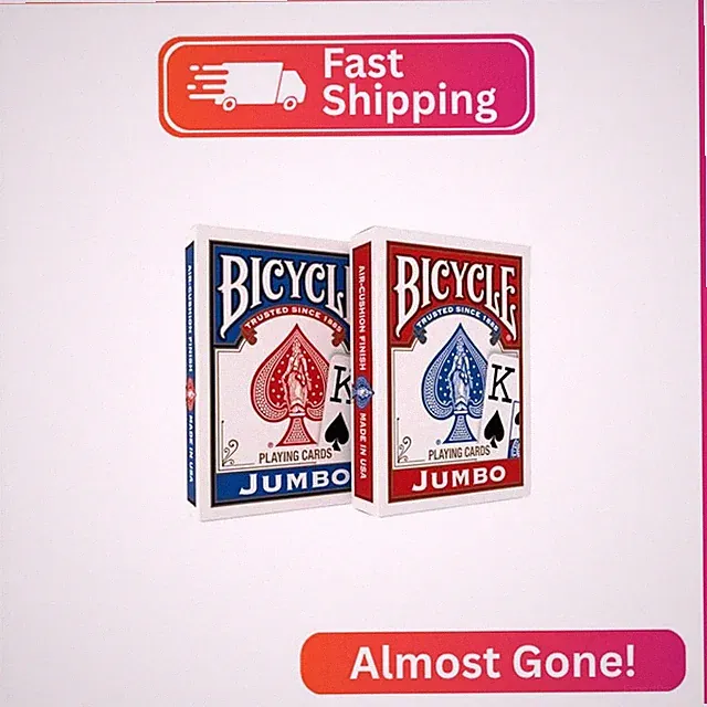 Springbok Bicycle Poker Size Jumbo Index Playing Cards (Colors May Vary)