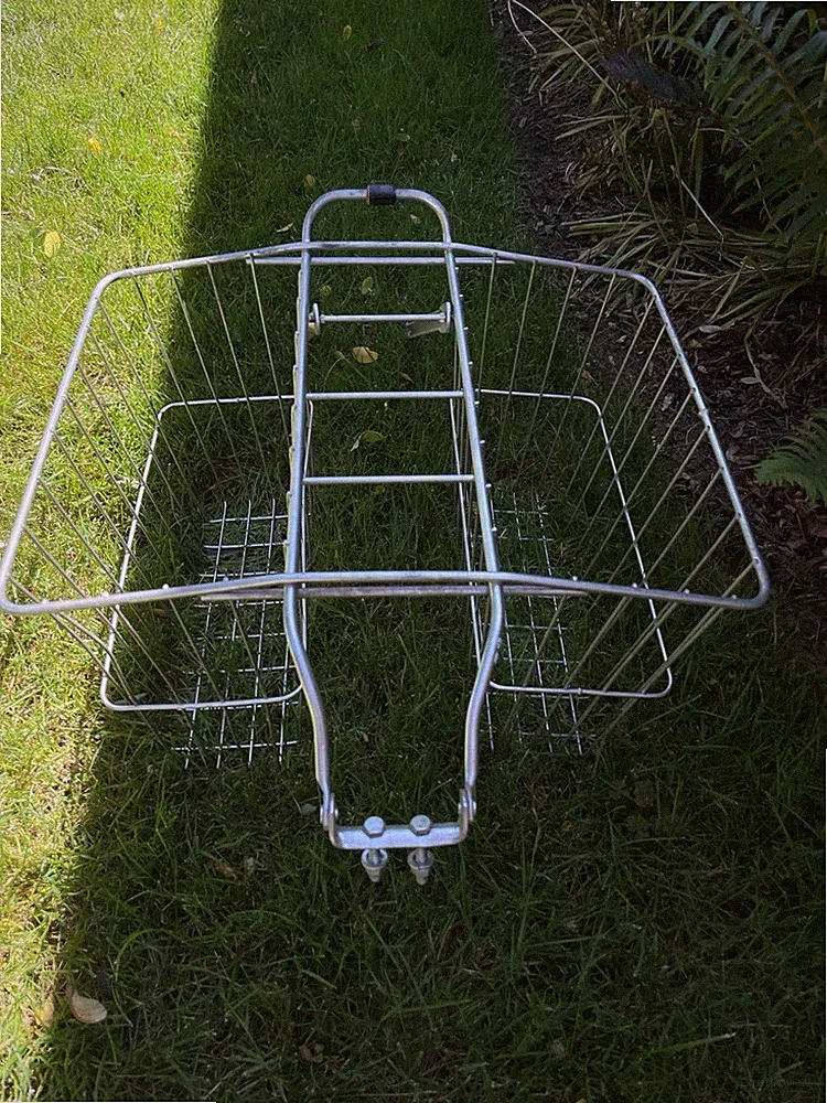 Vintage Metal Wald Rear Twin Rack Bicycle Bike Basket Giant Delivery Carrier